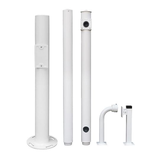 POLE-350-D, Stup za videonadzor, 3,5 metara visine, Izrađeno od pocinčanog čelika, 2 komada od 1, 25 metara i 1 baza od 1 metra