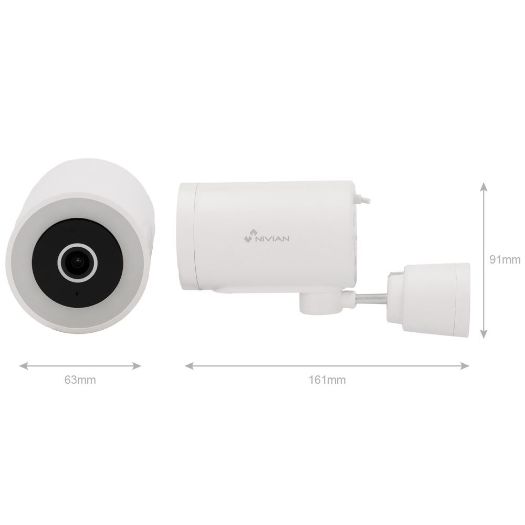 NVS-IPC-0H3-L, Nivian pametna kamera 2.5K 4MP, Wifi 2.4 GHz | Vanjski IP65