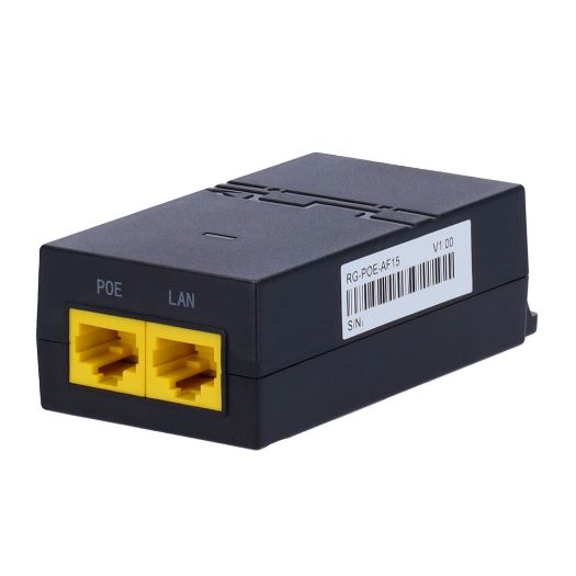 RG-POE-AF15, Ruijie, Pasivni PoE injektor, Portovi RJ45 10/100/1000 Mbps, Snaga 15,6 W pri 52 V
