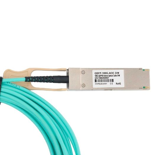 QSFP28-100G-AOC-3M, Kabel za direktno spajanje QSFP28, Brzina 100 Gbps, Moduli QSFP28 na oba kraja