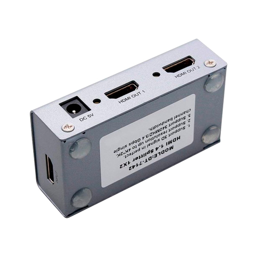 HDMI-SPLITTER-2-4K HDMI signal multiplier   1 HDMI input   2 HDMI outputs 