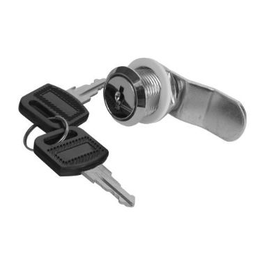 RACK-SIDELOCK, Bočna brava za policu, Metalik, Uključuje 2 ključa