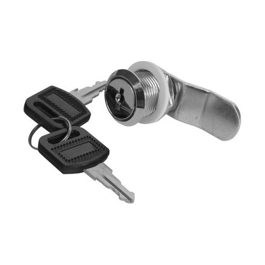 RACK-SIDELOCK, Bočna brava za policu, Metalik, Uključuje 2 ključa