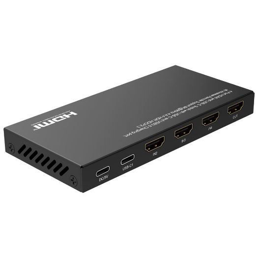 HDMI-SW-4x1-8K60, HDMI/USB, C signalni prekidač, Omogućuje 4:1, 3 HDMI ulaza, 1 USB