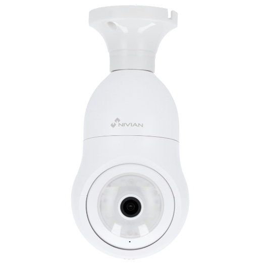 NVS-IPC-BULB1 Nivian Smart Camera 2K   Wifi 2.4 GHz / E27 base   PT Autotracking Control | IR 10 m 
