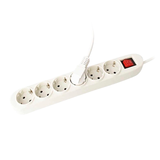 PDU-6P-SWITCH Power strip   6 outputs up to 250VAC / 16 A max.   On/off switch 
