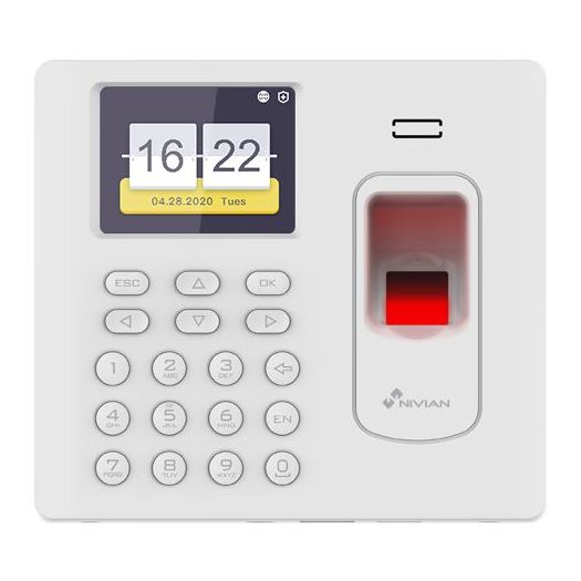 NV-TIMECONTROL-WIFI, Kontrola vremena i prisutnosti, Otisci prstiju, MF kartica i tipkovnica