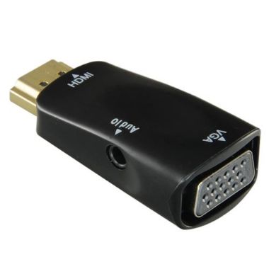 HDMI-VGA, HDMI do VGA+Audio Adapter, Pasivno, nije potrebno napajanje, Pretvori izlaz HDMI u VGA + Audio