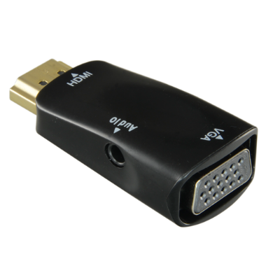 HDMI-VGA HDMI to VGA+Audio Adapter   Passive, no power required   Convert an HDMI output to VGA + Audio 
