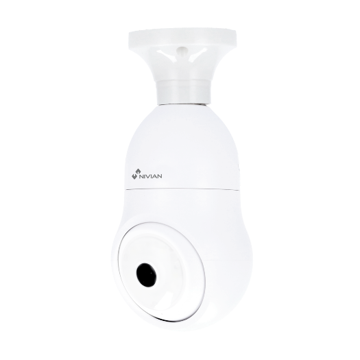 NVS-IPC-BULB1 Nivian Smart Camera 2K   Wifi 2.4 GHz / E27 base   PT Autotracking Control | IR 10 m 