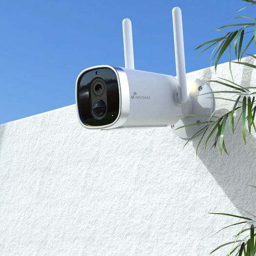 NVS-06BATSOLAR, Nivian pametna kamera 1080p + Solarni panel, Wifi 2,4 GHz, Pogodno za vanjsku upotrebu: IR do 8 m