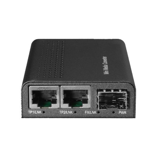 MC2GE-SFP, Pretvarač medija, 2x Ethernet RJ45, 1x SFP, Gigabit, 10/100/1000 Baza