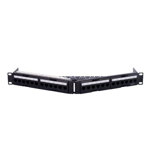 PP-A24UTP6, Kutna patch ploča s 24 UTP porta, Podržava kablove do CAT6