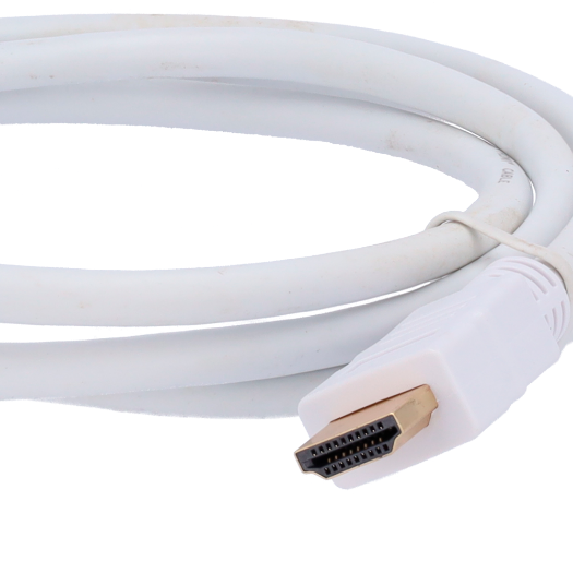 HDMI1-1W HDMI cable   HDMI type A male connectors   High speed   1 m   White colour 