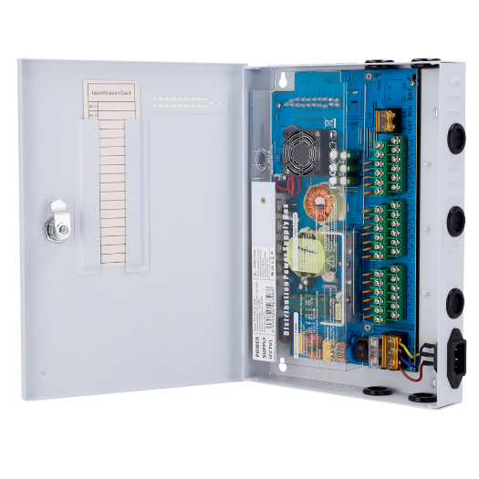 PD-250-18-FUSE Power supply distribution box   AC input 180 V~246 V   18 outputs Fuse 