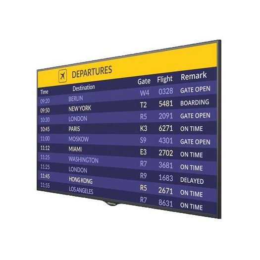 HIS-86BM66AE, Digitalni monitor za signalizaciju 86", 4K rezolucija, Svjetlina 500 nita