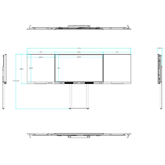 IB-WB-YL86-GW Compatible with interactive IB TE YL 86E2    Left side chalk board  