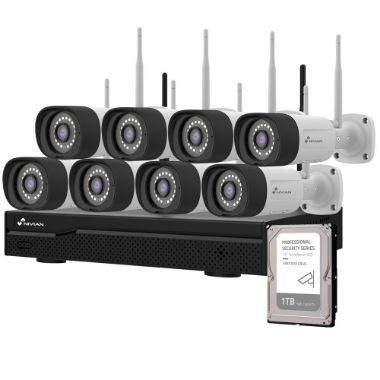 NV-KIT1630W6-8CAM-1TB, Nivian WiFi CCTV komplet, NVR 16 kanala, 8 Pre, registrirane 3 Mpx kamere