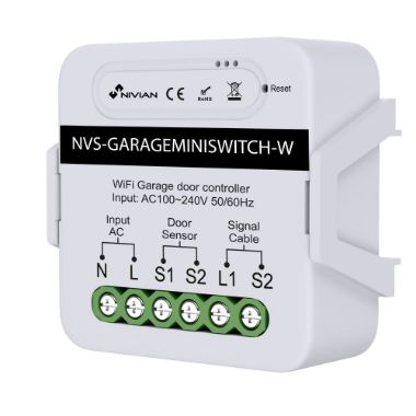 NVS-GARAGEMINISWITCH-W, Wifi kontroler motora garažnih vrata, WiFi 2,4 GHz IEEE802.11 b/g/n