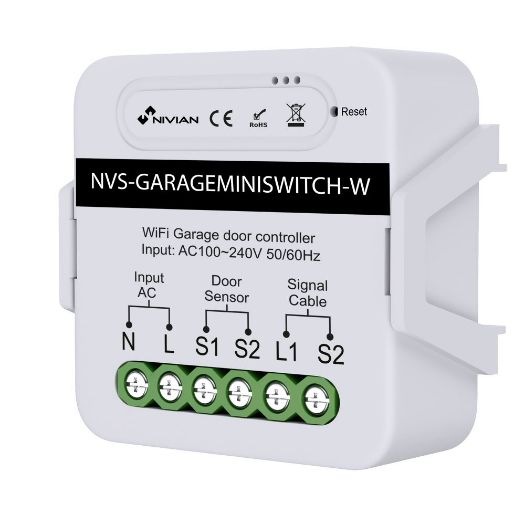 NVS-GARAGEMINISWITCH-W, Wifi kontroler motora garažnih vrata, WiFi 2,4 GHz IEEE802.11 b/g/n