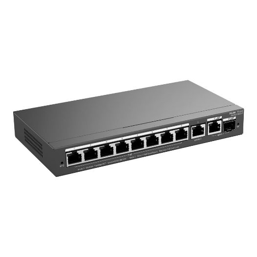 RG-ES210GS-P, Reyee upravljivi PoE preklopnik u oblaku, 8 PoE portova + 2 Uplink RJ45 + 1 SFP Kombinirani