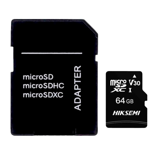HS-TF-C1STD-64G-A Memory card with Hikvision adapter   Capacity 64 GB   Class 10 | Write speed 20 MB/s 