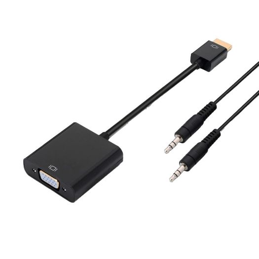 HDMI-VGA0.1+A1.0/N, HDMI pretvarač, VGA + audio, HDMI muški ulaz, Uključuje muški dio od 3''5 mm