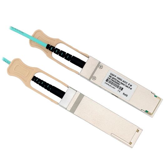 QSFP28-100G-AOC-5M, Kabel za direktno spajanje QSFP28, Brzina 100 Gbps, Moduli QSFP28 na oba kraja