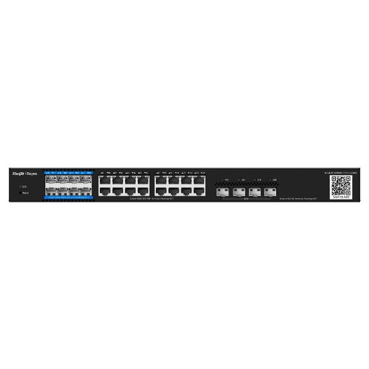 RG-NBF5200M-8FS16GT4XS, Reyee E., Osvjetli prekidač za oblak sloja 3, 16 RJ45 Gigabitni portovi + 4 SFP+ portovi 10 Gbps