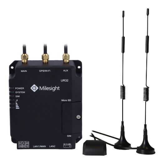 MS-UR32-L04EU-G-P, Milesight, Industrijski ruter 4G GPS PoE, 2 Ethernet porta RJ45 10/100