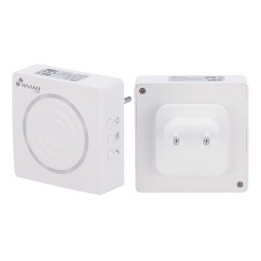 NVS-ALARM1-W, Nivian pametni alarmni komplet, Centralna/Sirena + PIR + Magnetska + Daljinski upravljač