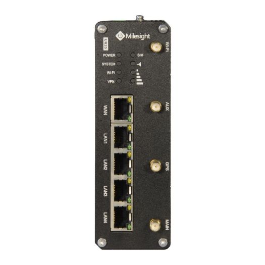 MS-UR35-L04EU-G-P-W, Milesight, Industrijski ruter 4G WiFi GPS PoE, 5 portova 10/100 (4 PoE porta)