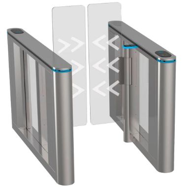 TS-SG808-900-HIGH, Dvosmjerna pristupna okretna rampa, Akrilna vrata s preklopnom barijerom 1.5 m