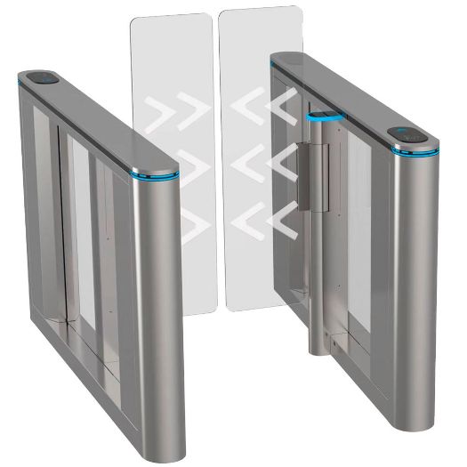 TS-SG808-900-HIGH, Dvosmjerna pristupna okretna rampa, Akrilna vrata s preklopnom barijerom 1.5 m