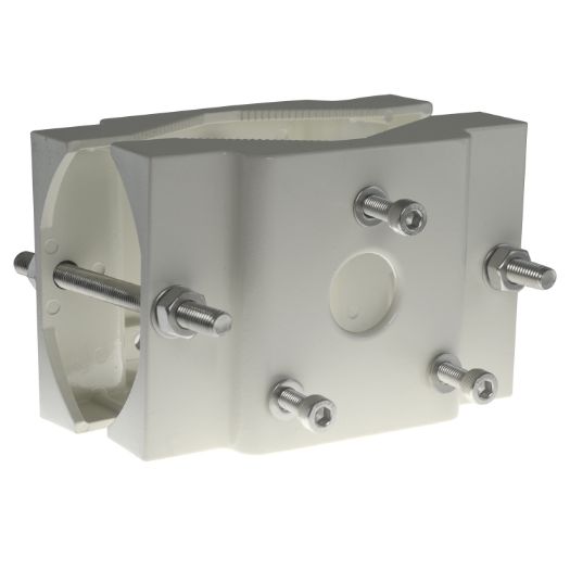 SP804 nosač za stup   Raspon promjera 60–110 mm   Otvori za montažu na obje strane 