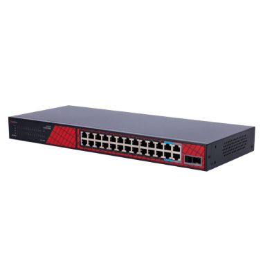 SF-SW2824HIPOE-300, Safire Switch Hi, PoE, 24 porta + 2 SFP Uplink + 2 Uplink RJ45