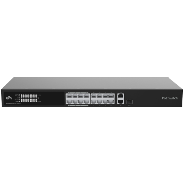 UV-NSW3000-16T1GT1GC-LPOE-IN Uniview Manageable Cloud PoE Switch   16 PoE802.3af/at + 1 uplink RJ45 +1 uplink Combo 