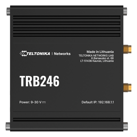 TK-TRB246 Teltonika Gateway 4G Industrial   4G Cat 4 / 3G / 2G   Port RJ45 10/100Mbps  