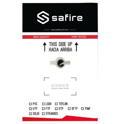 UTP6E-300-CCA Safire UTP cable   Complies with 90m Fluke test   Category 6 