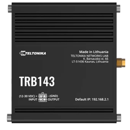TK-TRB143 Teltonika Gateway 4G Industrial   4G Cat 4 / 3G / 2G   Ethernet Port RJ45 10/100/1000Mbps 