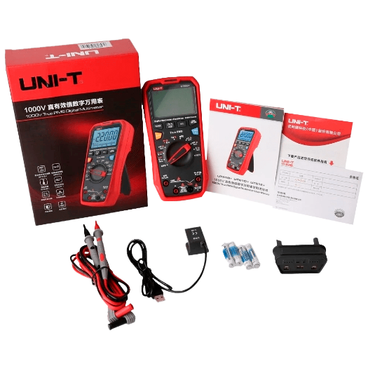 UT161D Digital multimeter CAT III   LED display up to 6000 accounts   DC and AC measurement up to 1000V and 20A 