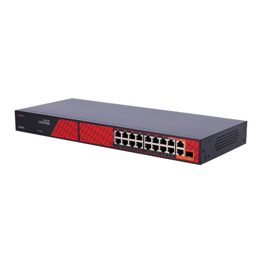 SF-SW1916HIPOE-HF-300 Safire Switch Hi PoE   16 PoE Ports + 2 Uplink RJ45 + 1 Uplink SFP 