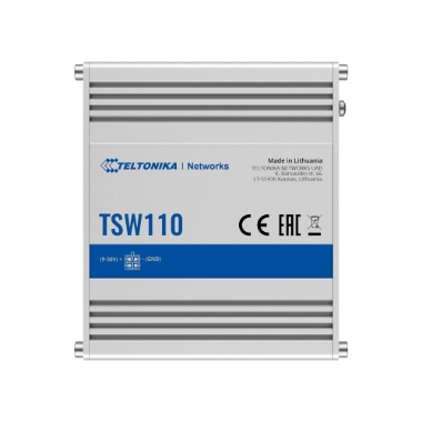 TK-TSW110 Teltonika Industrial Unmanaged Switch   5 Ethernet RJ45 Gigabit ports 