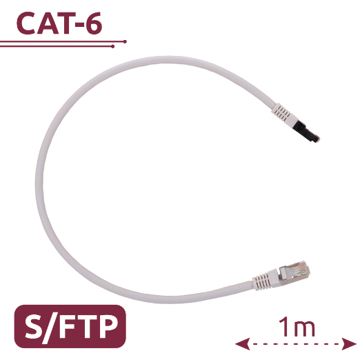 SFTP6A-H-1W SFTP Cable   Ethernet   RJ45 Connectors   Category 6A   1 m 