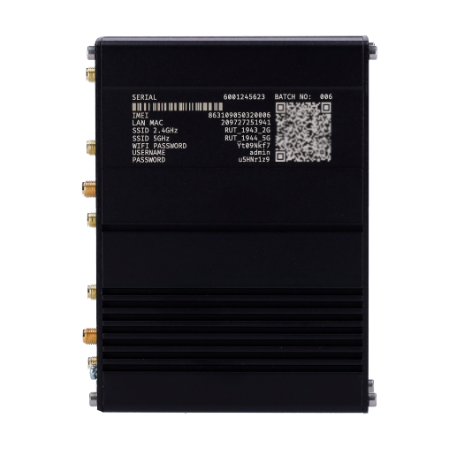 TK-RUTM50 Teltonika Industrial Router 5G   5G Sub 6Ghz SA/NSA Dual SIM 