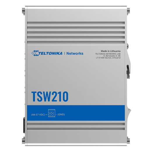 TK-TSW210 Teltonika Industrial Unmanaged Switch   8 Ethernet RJ45 Gigabit +2 SFP Gigabit [%VAR%] ports 