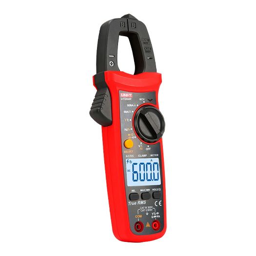UT204R, Strujna stezaljka, Mjerenje istosmjerne struje do 600V i 600A, Mjerenje u izmjeničnoj struji do 600V i 600A