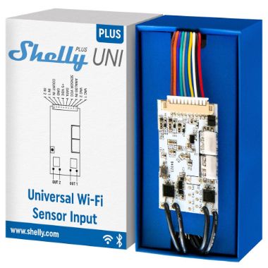 SH-PLUS-UNI, Shelly Plus Sveučilište, WiFi 2.4 GHz IEEE802.11 b/g/n / Bluetooth