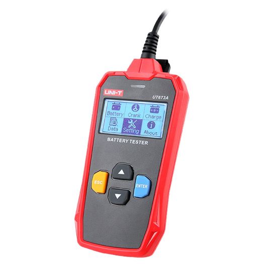UT673A, Tester baterija, Mjeri kapacitet, napon, otpor i status