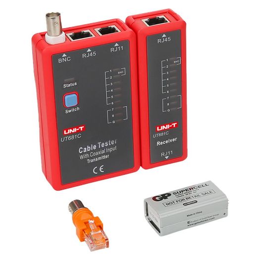 UT681C, Kabelski tester, Provjera statusa kabela RJ45/RJ11/BNC, Testiranje brzog i sporog načina rada